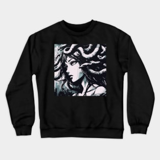 Medusa ink portrait Crewneck Sweatshirt